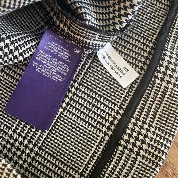 Ralph Lauren Collection Purple Label Prince of Wales Check Wool Short Skirt 12 L - Picture 10 of 10